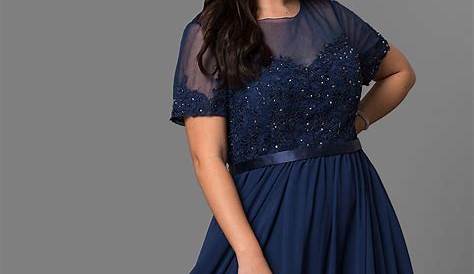 Embroidered-Bodice Long Plus-Size Prom Dress | Plus prom dresses, Plus