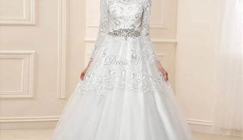 Amanda Novias Actual Photos Long Sleeve muslim Wedding Dress Plus Sizes