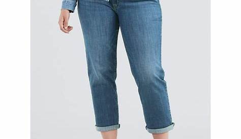 Mynt 1792 Classic Distressed Boyfriend Jeans (Light Blue) (Plus Size