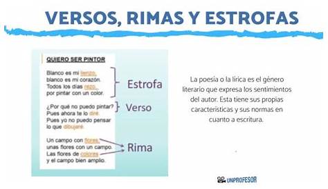 Como Identificar Versos Rimas Y Estrofas En Un Poema at Versekering