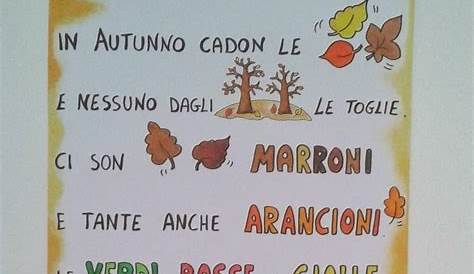 Filastrocche, Autunno, Scuola