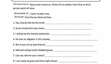 Point Of View Worksheets 5Th Grade