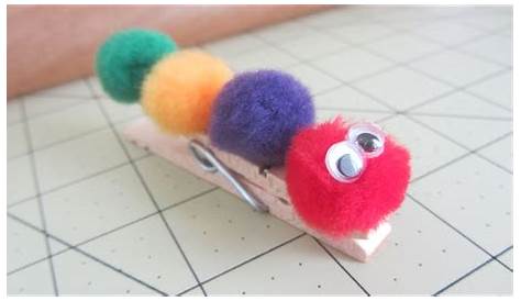 Pom Pom Caterpillar Clothespin Craft Diy S