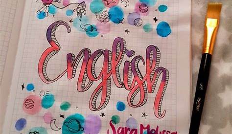 Cuaderno de inglés marcado | Bullet journal lettering ideas, Hand