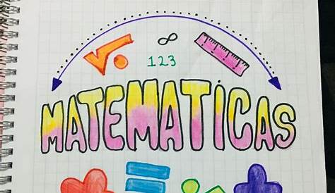 57 Carátulas para Cuadernos de Matemáticas (fáciles de dibujar) - Foros