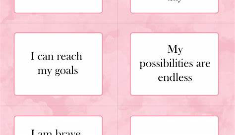 Positive Free Printable Quote Printable Affirmations Pdf