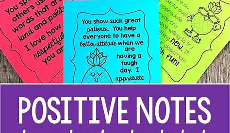 Positive Notes For Students Testing How I Motivate And Encourage The In My Classroom State Or
