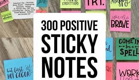 Positive Sticky Notes | Sticky notes, Sticky notes quotes, Positive