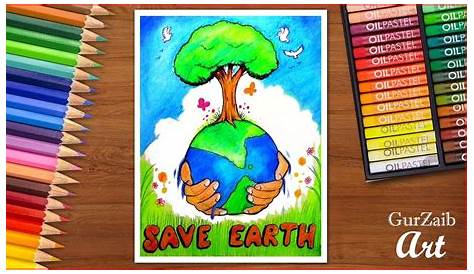 SAVE EARTH POSTER TUTORIAL FOR KIDS/ SAVE EARTH/ EARTH DAY DRAWING