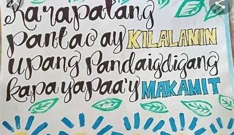 Mga Karapatang Pantao Slogan - pantaones