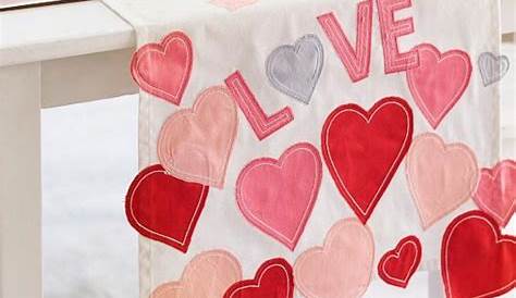 Pottery Barn Valentines Table Runner Valentine It Was Made Using The Ten Minute Pattern Love