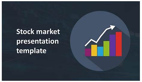 PowerPoint Template: chart of stock market with abstract numbers on