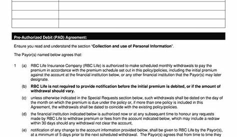 Fillable Online Rbc pre authorized debit form Fax Email Print - pdfFiller