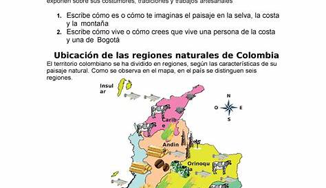 Regiones Naturales DE Colombia Geografia Grado 4 2020 1 - TEMA