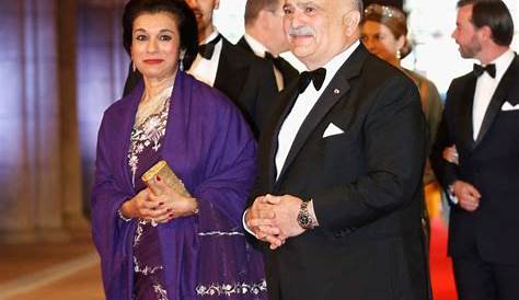 Prince Hassan of Jordan and Princess Sarvath of Jordan attend the