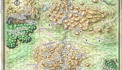the dessarin valley Google Search Dnd World Map, Fantasy World Map