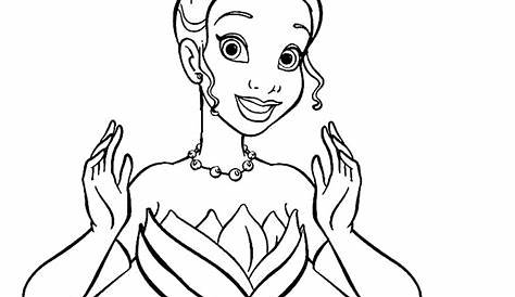 Desenho de Princesa Tiana baby para colorir - Tudodesenhos