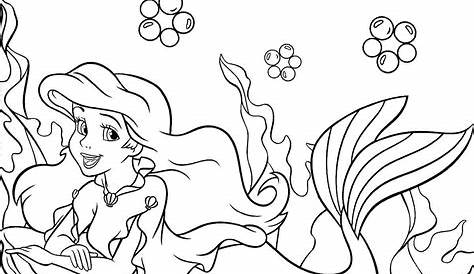 Disney Princesas Ariel Dibujos Para Colorear - Páginas Colorear