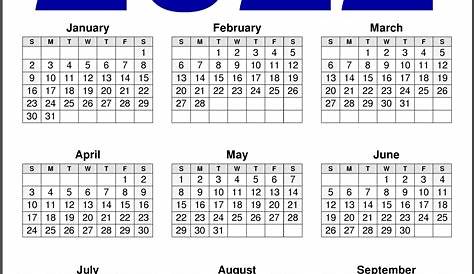 2022 Printable Yearly Calendar | Free Printable Calendar Monthly