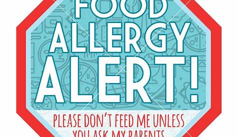 FREE Allergy Alert Cards Allergies, Allergy alerts, Elementary schools