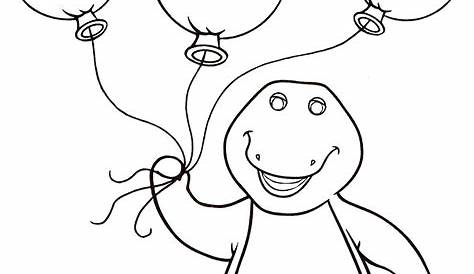 Printable Barney Coloring Pages