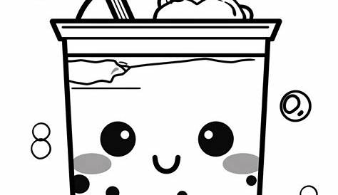 Boba Tea Coloring Pages Coloring Home