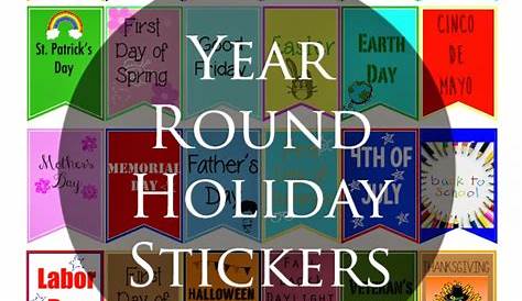 Annual Holidays Planner Stickers - Etsy | Holiday planner stickers