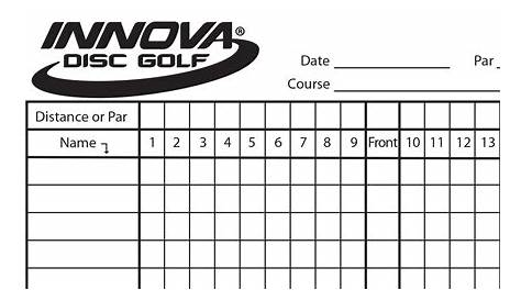 Printable Disc Golf Scorecard