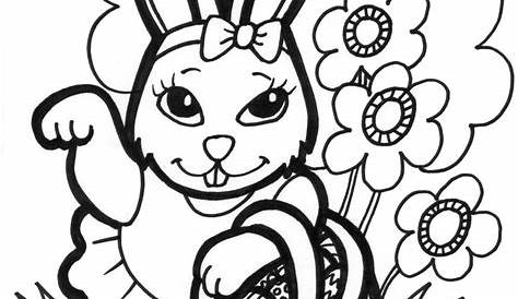 Printable Easter Bunny Coloring Pages