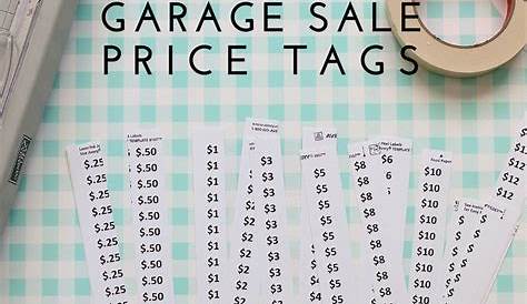 FREE Printable Garage Sale Price Stickers The Homes I Have Made