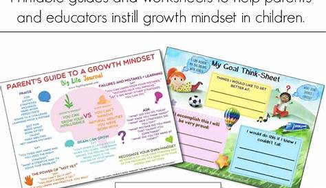 Printable Growth Mindset Worksheets For Students Pdf