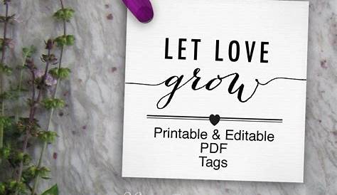 Let Love Grow Free Printable FREE PRINTABLE TEMPLATES