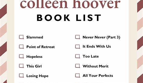 24 Best Colleen Hoover Books In Order G+T