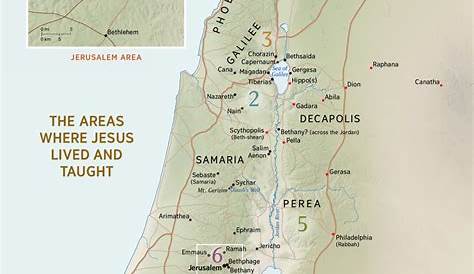 Map of Jesus travels Travels of Jesus christ map (Israel)