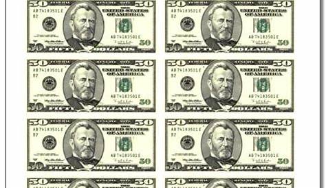 5 American Dollars Banknote Template Free Printable Papercraft