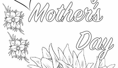 Printable Mothers Day Cards To Color
