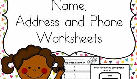 I Know My Address and Phone Number Worksheet Set INSTANT DOWNLOAD