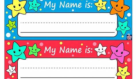 Printable Preschool Name Tags