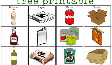 Recycling Worksheets for Kids PDF Printable