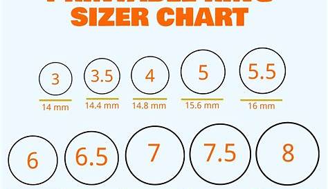 Printable Ring Size Chart Pdf