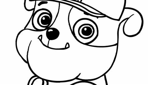 paw patrol rubble coloring pages