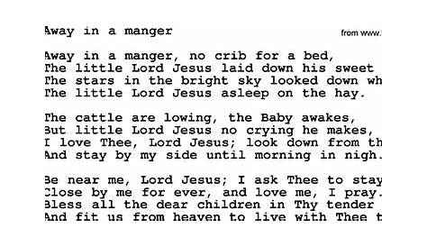 Loretta Lynn song Away In A Manger, lyrics
