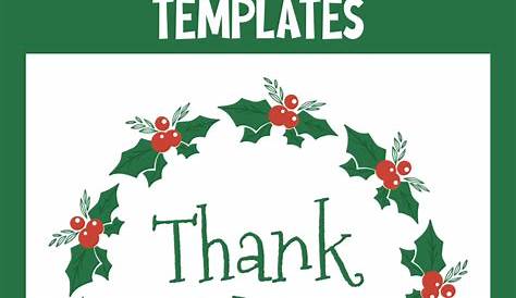 10 Best Christmas Thank You Cards Free Printables PDF for Free at