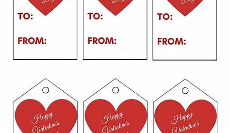 Free printable Valentine's Day gift tags in pink and red A Mummy Too