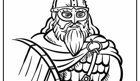 Free printable viking coloring page. Download it from https