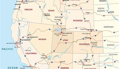 Maps of Western region of United States