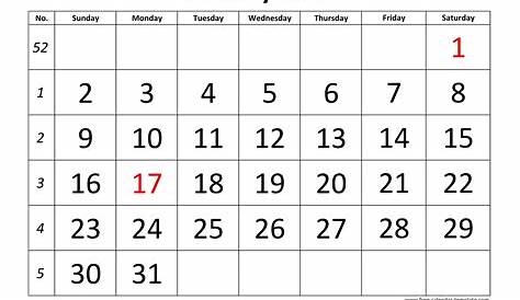 Monthly Calendar 2022 Printable - World of Printables