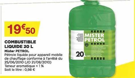 Prix Du Bidon De 20l De Petrole Carrefour