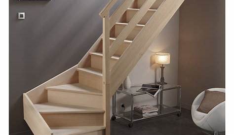 Escalier quart tournant en bois et en inox surmesure, cet