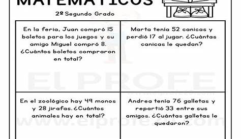 Primer grado problemas de matematicas - ABC Fichas